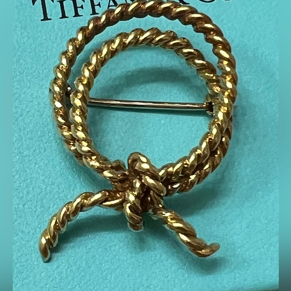 Vintage Tiffany Bow Brooch 18k